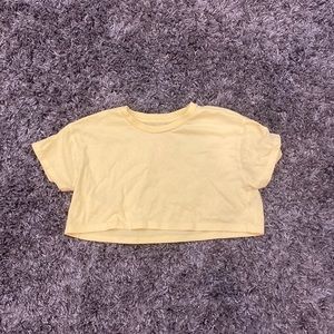 yellow crop top